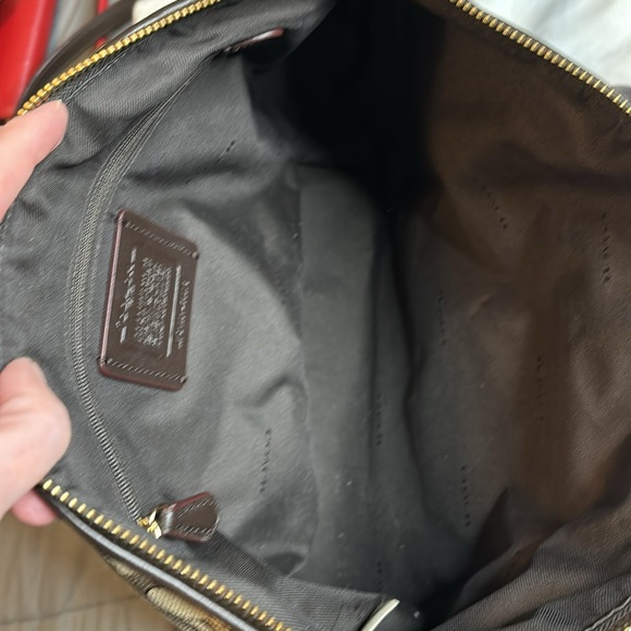 Coach Prairie Satchel In Signature Jacquard In Good Used Condition W Tag & Strap - Picture 7 of 10